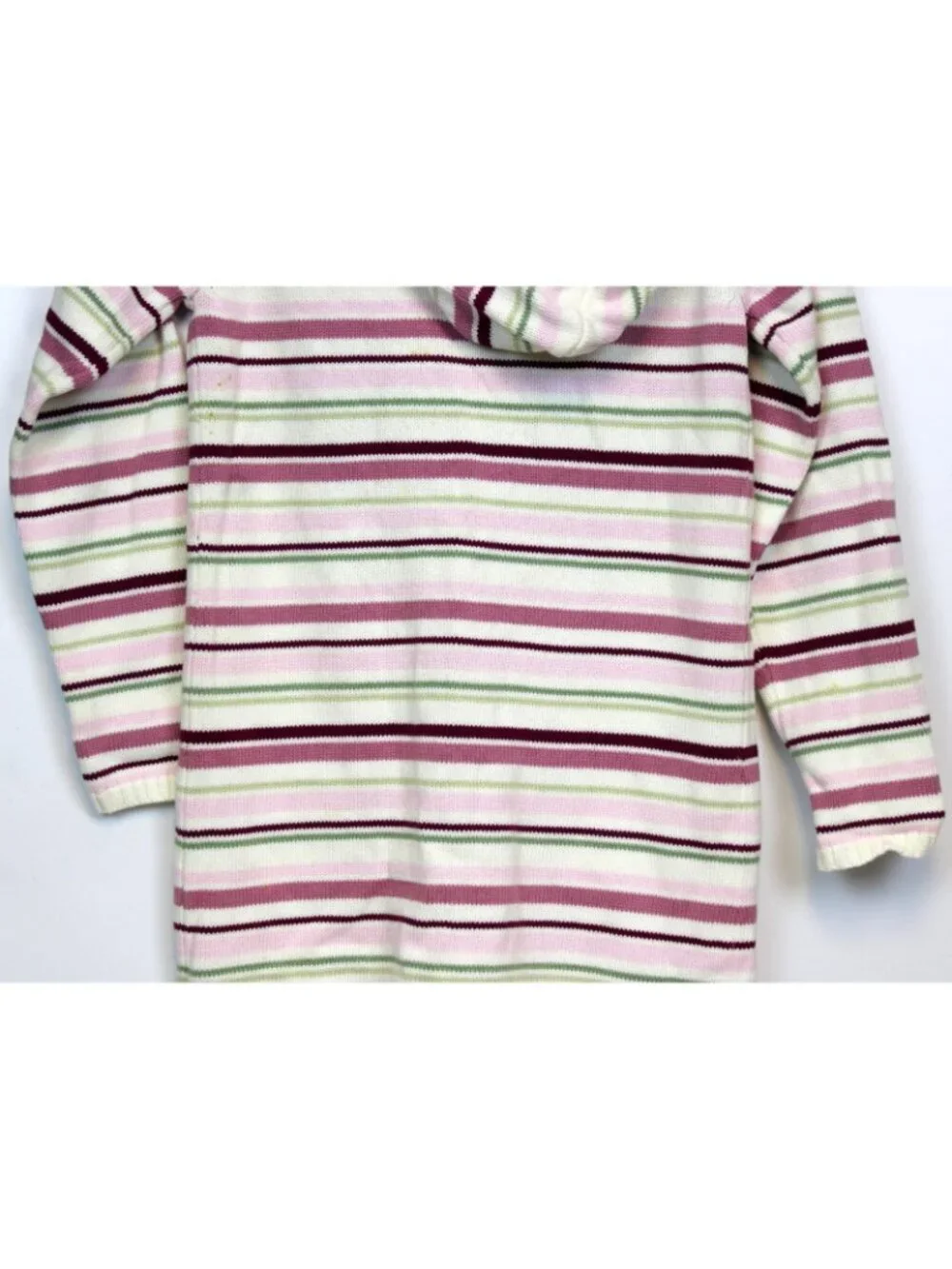 2005 Gymboree Winter Princess Long Cardigan Sweater Hoodie Duster Striped sz 12